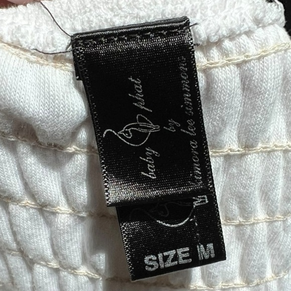 🌻Y2K Baby Phat White Terry Cloth Halter Swimsuit Cover-up Size Medium - Picture 11 of 12